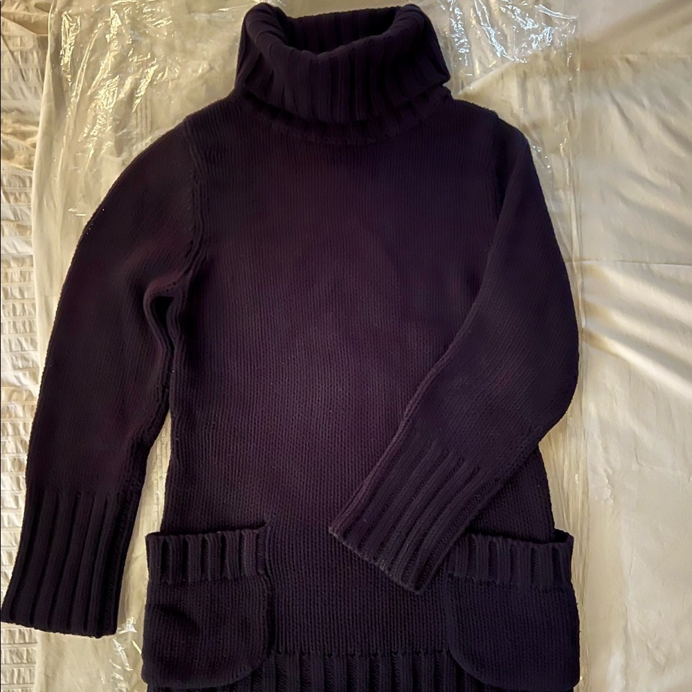 Sparrow Long Sleeve Black Turtleneck Pullover size Large